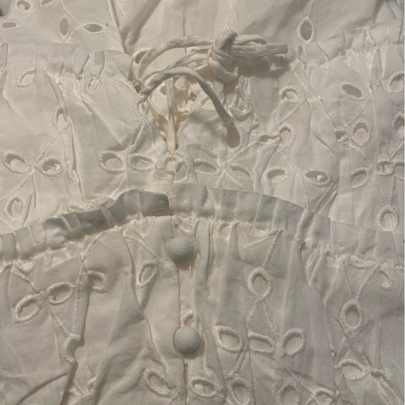 NWT Gianni Bini Katrina EYELET WHITE DRESS Sz M - Picture 7 of 7
